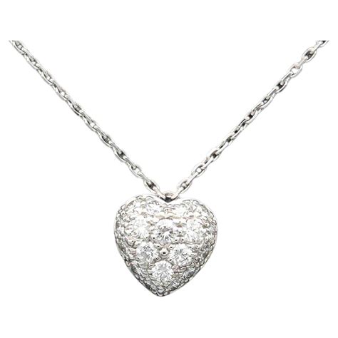 white gold heart necklace cartier|cartier heart necklace pink gold.